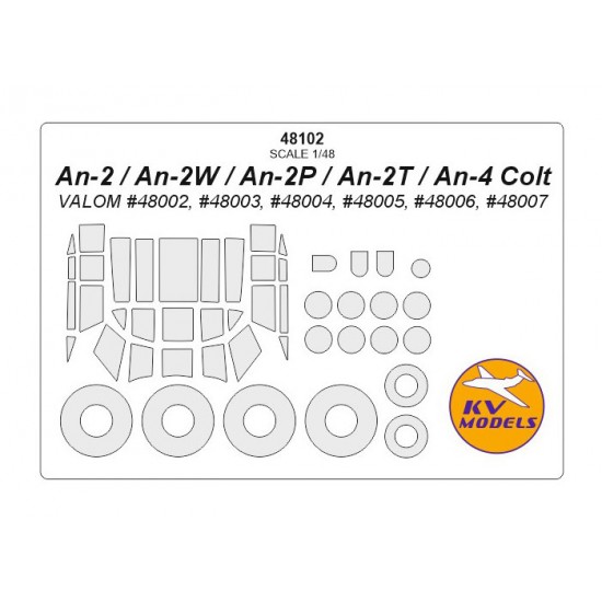 1/48 An-2/2V/2P/2T/4 Colt Masking for Valom #48002-48007