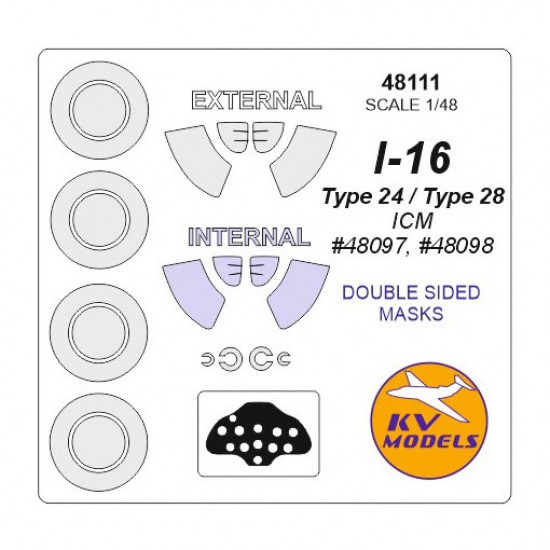 1/48 Polikarpov I-16 Type 24/Type 28 Masking for ICM #48097/48098