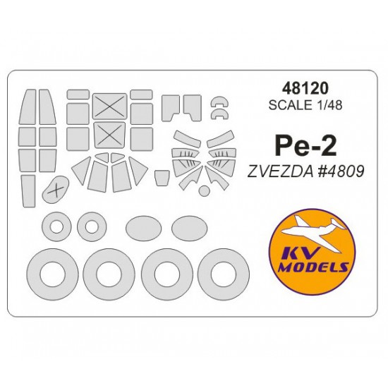 1/48 Pe-2 Masking for Zvezda #4809