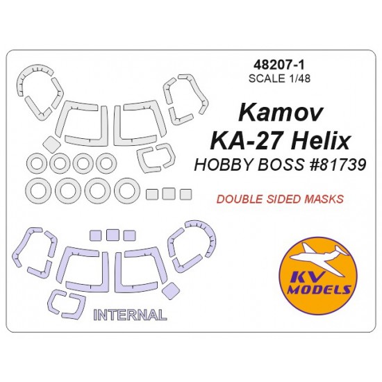 1/48 Kamov KA-27 Helix Double-sided Masking for Hobby Boss #81739