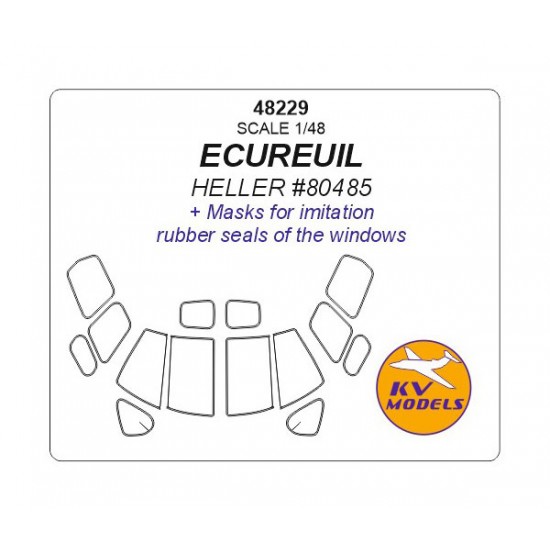 1/48 Ecureuil Masking for Heller #80485