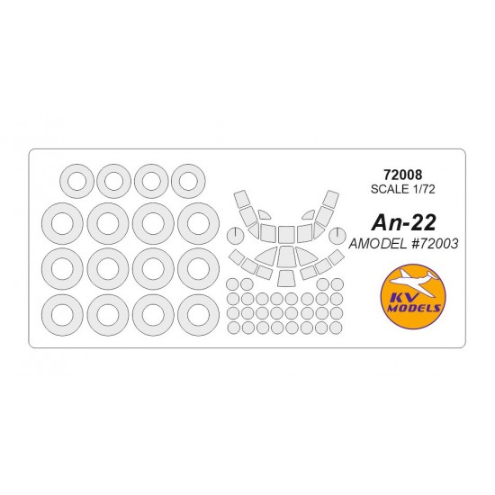 1/72 Antonov An-22 "ANTEY" Masking w/Wheels Masks for A-Model #72003