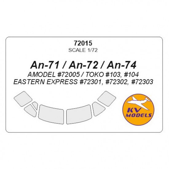 1/72 An-71/72/74 Masking for Amodel/TOKO/Eastern Express kits