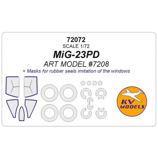 1/72 MiG-23PD Masking w/Wheels Masks for Artmodel