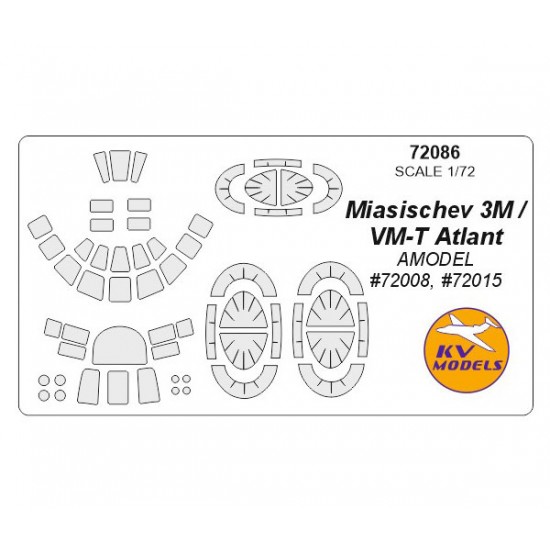 1/72 Myasishev 3M/VM-T "Atlant" Masking for Amodel #72008, #72015