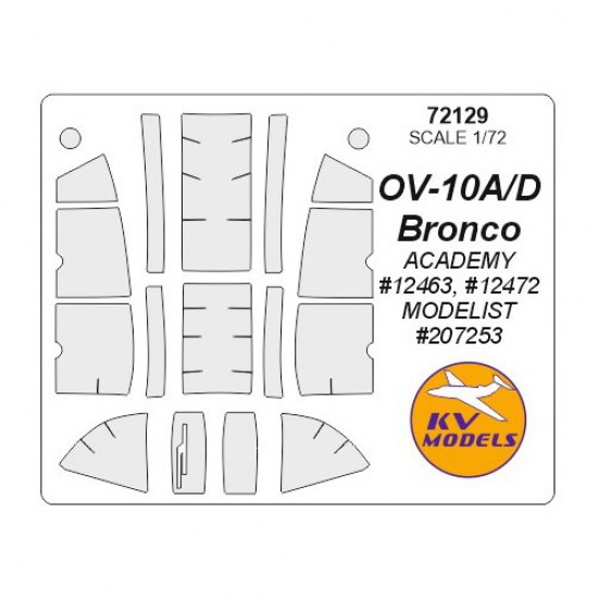 1/72 OV-10A/D Bronco Masking for Academy/Modelist/Revell kits