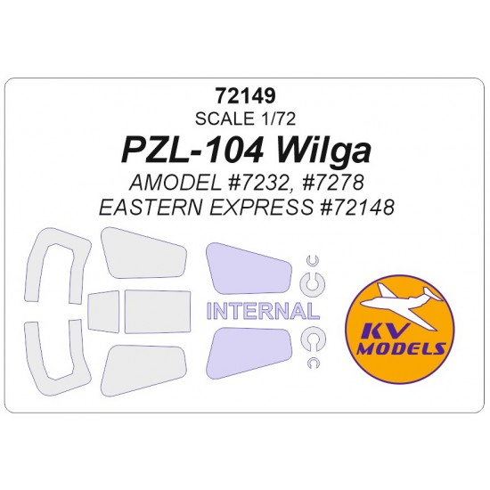 1/72 Pzl-104 Wilga Masking for Amodel #7232/7278/Eastern Express #72148