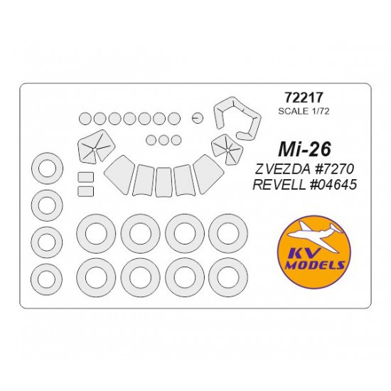 1/72 Mi-26 Masking for Zvezda/Revell kits