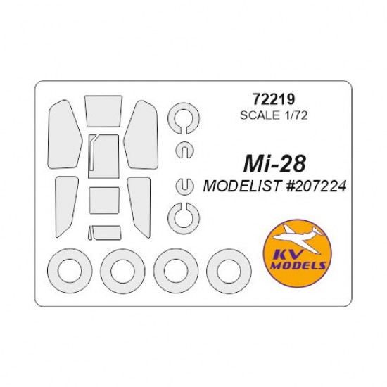 1/72 Mi-28 Masking for Modelist #207224