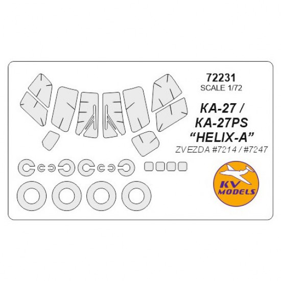 1/72 Ka-27/PS HELIX-A Masking for Zvezda #7214/#7247