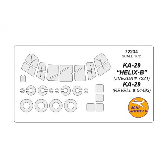 1/72 KA-29 HELIX-B Masking for Zvezda #7221)/Revell # 04493