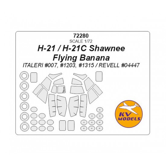 1/72 H-21 Shawnee/Flying Banana Masking for Italeri/Revell kits