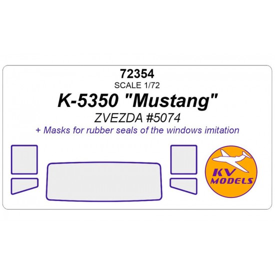 1/72 RU KAMAZ-5350 Mustang Window Masks for Zvezda #5074