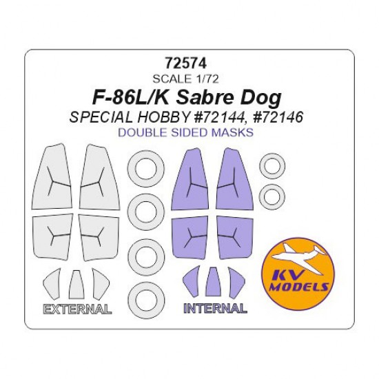 1/72 F-86L/K Sabre Dog Masking for Special Hobby #72144, #72146