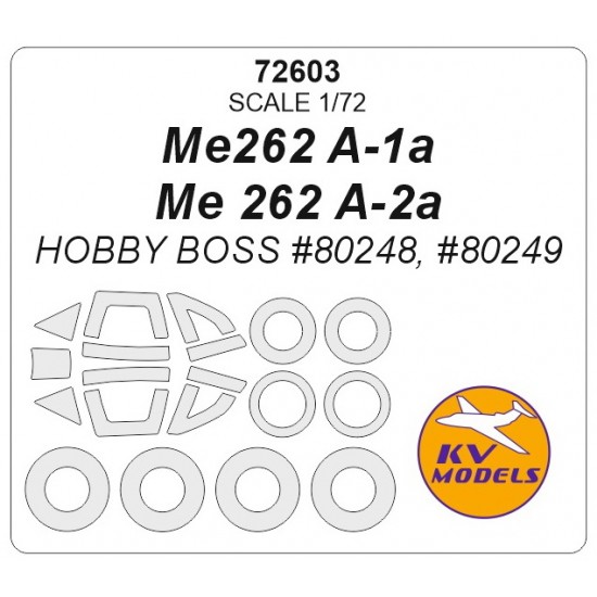 1/72 Me262 A-1A/Me 262 A-2A Masking for HobbyBoss #80248/80249