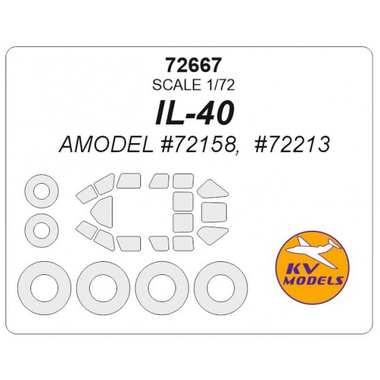 1/72 IL-40 Masking for Amodel kits #72158,  #72213