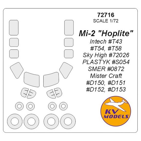 1/72 Mi-2 "Hoplite" Masking for Intech/Sky High/Mister Craft/Smer/Plastyk kits