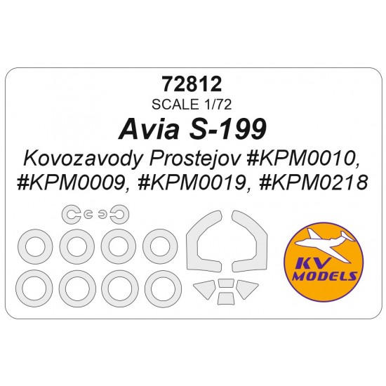 1/72 EU Avia S-199 Canopies and Wheels Masks for Kovozavody Prostejov kits