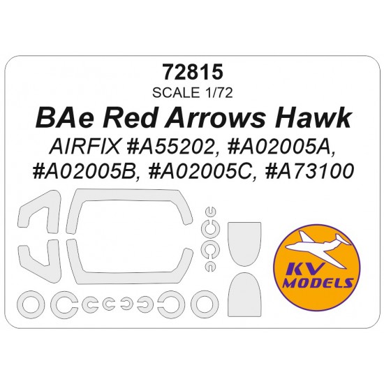 1/72 GB BAe Red Arrows Hawk Canopies and Wheels Masks for Airfix kits