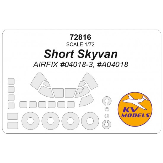 1/72 GB Short Skyvan Canopies and Wheels Masks for Airfix #04018 #04018