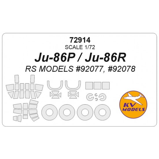 1/72 Ju-86P/R Paint Masking for RS MODELS #92077 #92078