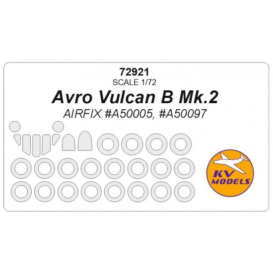 1/72 Avro Vulcan B Mk.2 Paint Masking for AIRFIX #A50005 #A50097