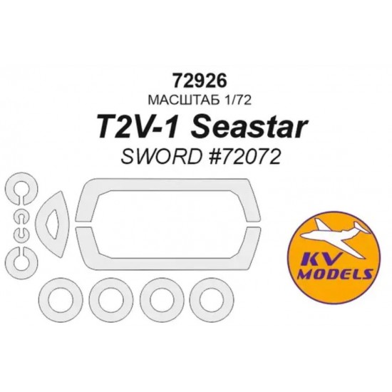 1/72 T2V-1 Seastar Masking w/Wheels Masks for Sword #72072