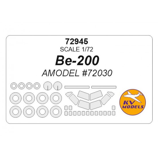 1/72 Beriev Be-200 Masking w/Wheels Masks for A-Model #72030