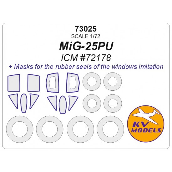 1/72 Mikoyan-Gurevich MiG-25PU Masking for ICM kits