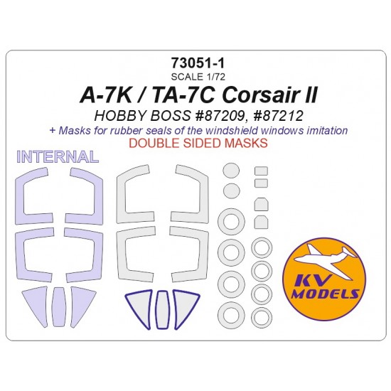 1/72 A-7K/Ta-7C Corsair II Double Sided Masking for HobbyBoss #87209/87212