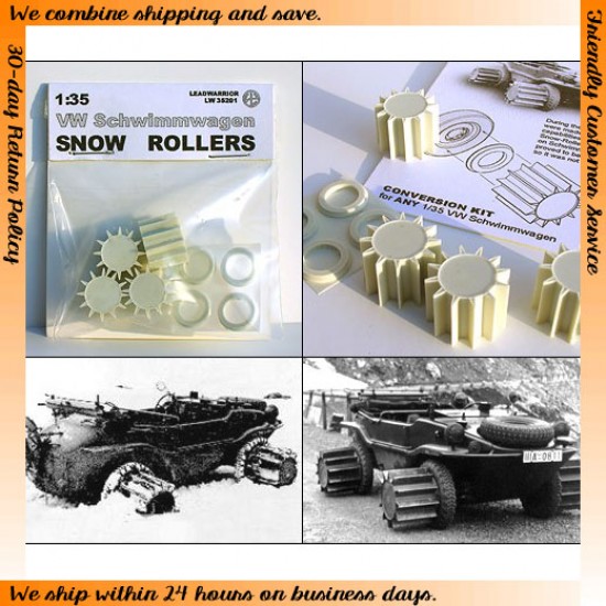 VW Schwimmwagen Snow Rollers Set for all 1/35 Schwimmwagen