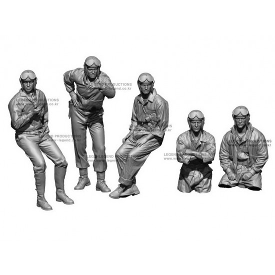 1/72 WWII US Tank Crew set (5 figures)