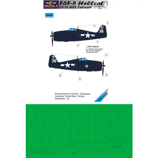 1/48 F6F-5 USS Intrepid for Eduard/Hasegawa/Academy/Hobby Boss/Tamiya