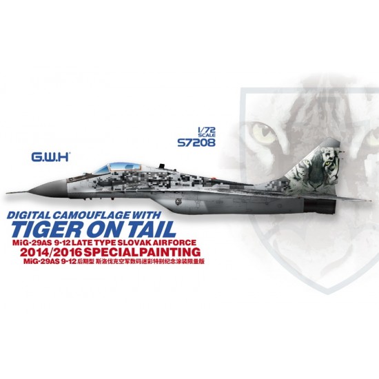 1/72 Slovak AF MiG-29AS Late 9-12 2014/16 'Tiger on Tail' Digital Camo