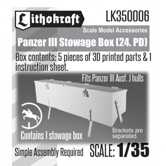 1/35 Panzer III Ausf.J Hulls Stowage Box (24.PD)