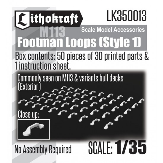 1/35 Footman Loops (Style 1) for M113/Variants Hull Decks Exterior