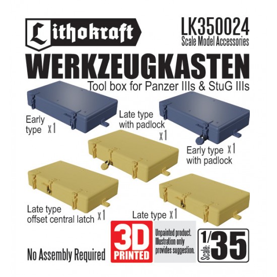 1/35 Werkzeugkasten Tool Box for Panzer IIIs, StuG IIIs