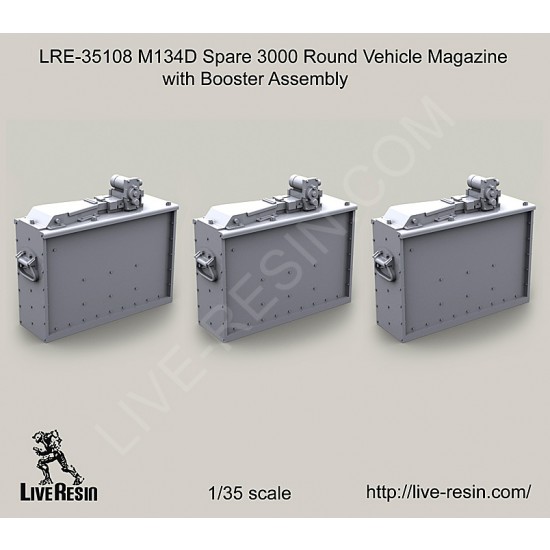 1/35 M134D Spare 3000 Round Vehicle Magazines w/Booster Assembly & Belts