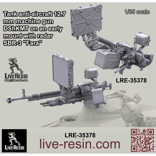 1/35 12.7mm Machine Gun DSHKMT on An Early Mount with Radar SBR-3 Fara