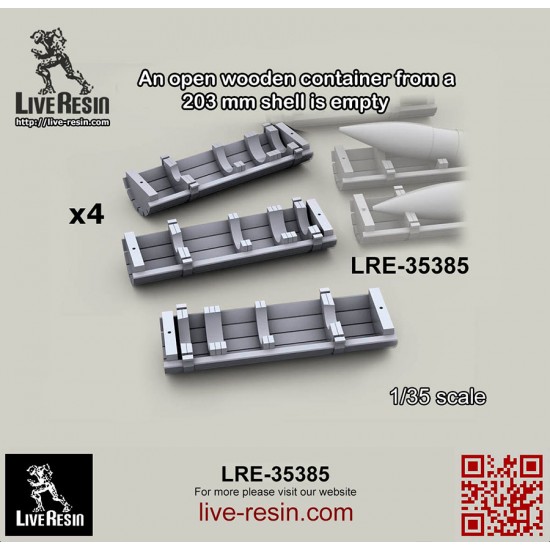 1/35 An Open Wooden Container From A 203mm Shell (Empty)