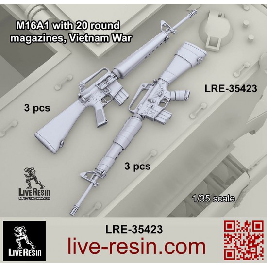 1/35 Vietnam War M16A1 with 20 Round Magazines