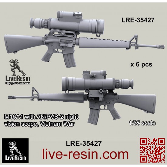 1/35 Vietnam War M16A1 with AN/PVS-2 Night Vision Scope