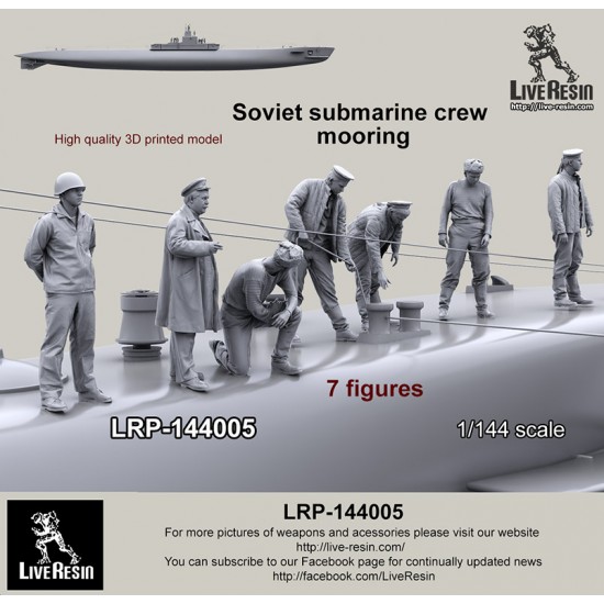 1/144 Soviet Submarine Crew Mooring (7 figures)