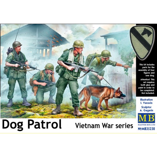 1/35 Vietnam War Dog Patrol (4 figures and 1 dog)