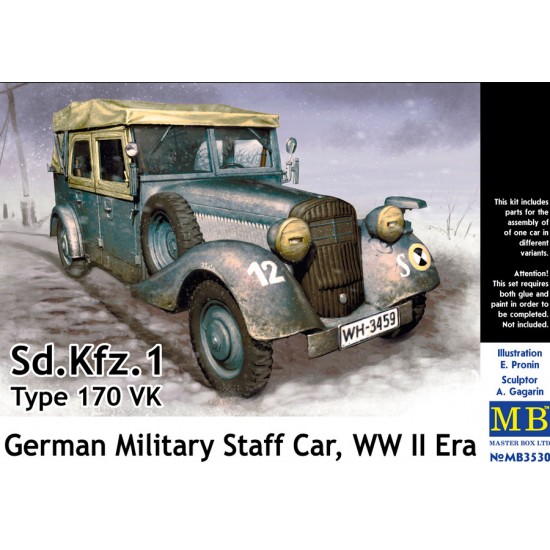 1/35 WWII German Military Staff Car Sd.Kfz.1 Type 170 VK