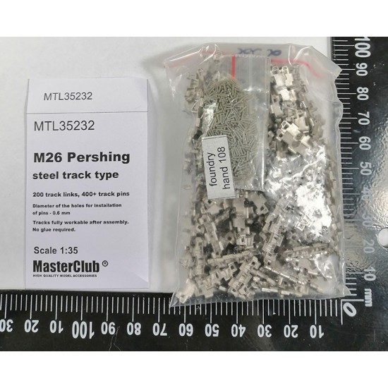 1/35 Metal Tracks for M26 Pershing Metal Type