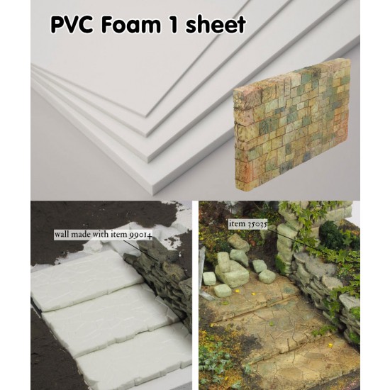 PVC Foam - Thickness: 2mm (0.08"), Size: 25 x 17.5cm (9.84 x 6.89")