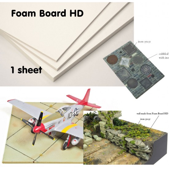 Foam Board HD - Thickness: 3mm (0.12"), Size: 25 x 17.5cm (9.84 x 6.89")