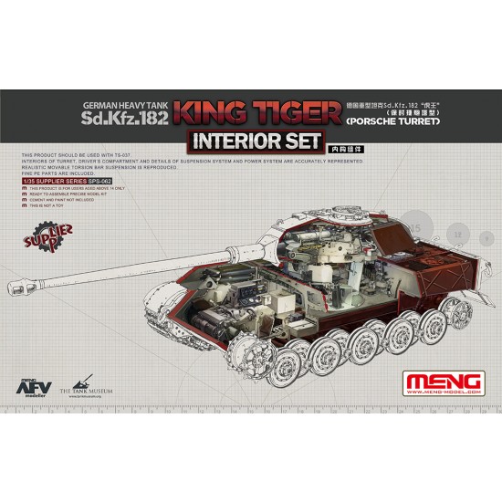 1/35 German Heavy Tank SdKfz.182 King Tiger (Porsche Turret) Interior Set