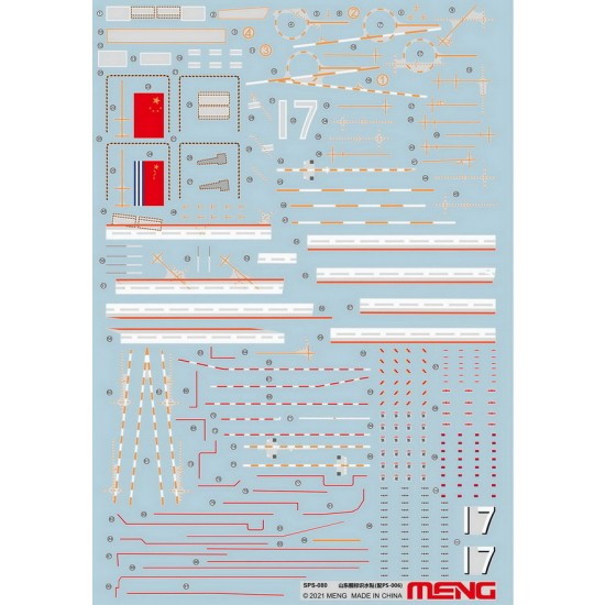 1/700 PLA Navy Shandong Marking Decals for MENG-PS006